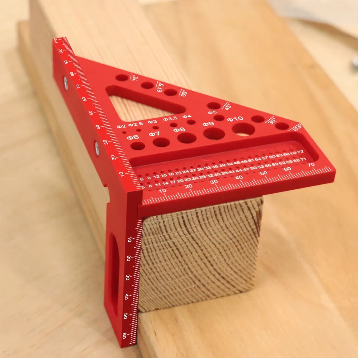 3D több szögű műanyag mérővonalzó fokmérővel