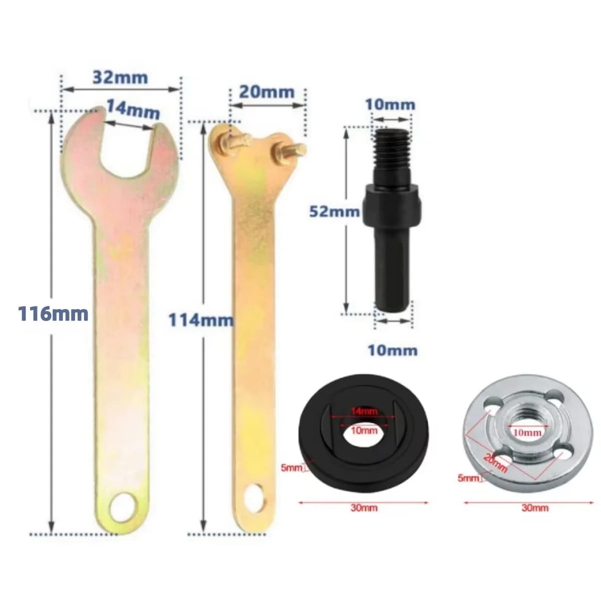 10mm-es fúró-sarokcsiszoló adapter összekötő rúd