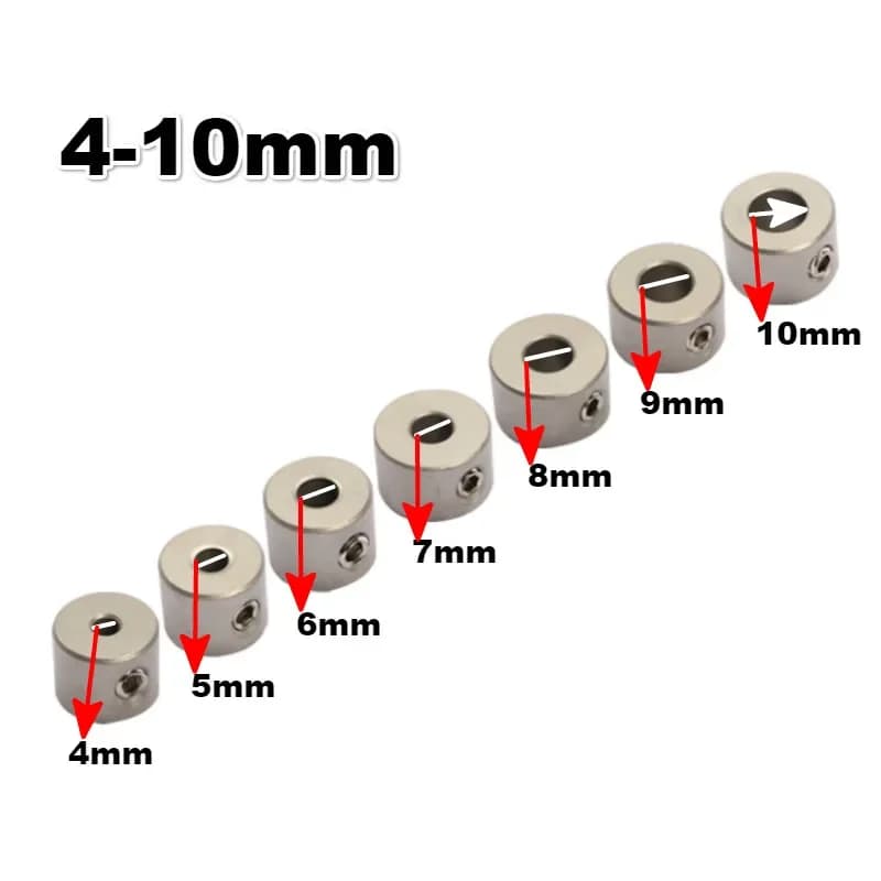 Rozsdamentes acél fülesfúró sablon ütközőgyűrűk, 4-10 mm