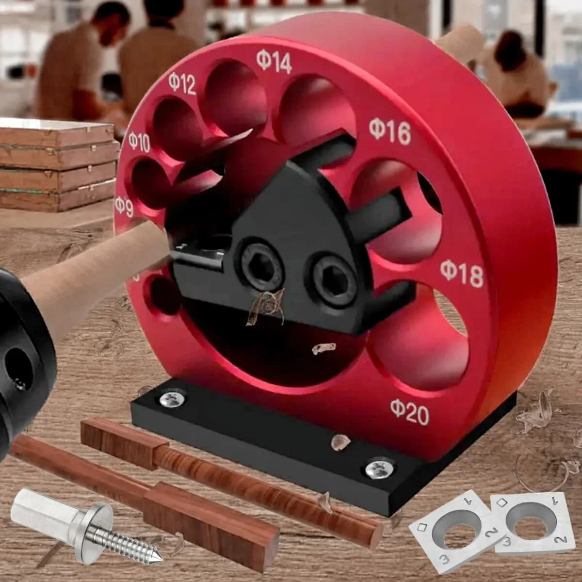 8 lyukú facsap maker jig készlet, 8mm-20mm keményfém pengékkel